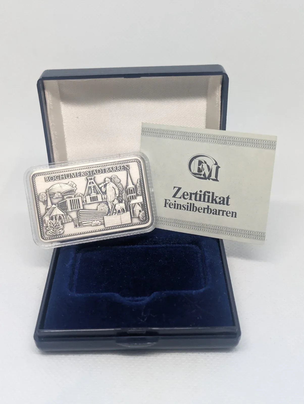 Vintage Silver Ingot Birmingham Mint 1 Troy Oz Euro Mint Bochumer stadtbarren - NumisFind