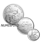 Canada set of 3 coins 1867-2017 UNC  5, 10 and 25 cents0