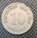 1916 Germany 10 Pfennig Coin – German Empire WWI Era Vintage Pfennig0