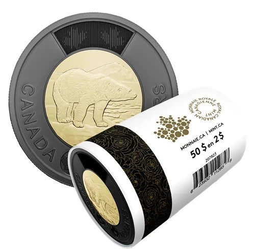 2022 QUEEN ELIZABETH II - $2 Black Ring toonie Canada Coin - 1 Special Wrap Roll0