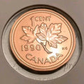 CANADA 1990 - 1 ¢ ONE CENT / BRONZE SPECIMEN UNC ULTRA HEAVY CAMEO PENNY - NumisFind