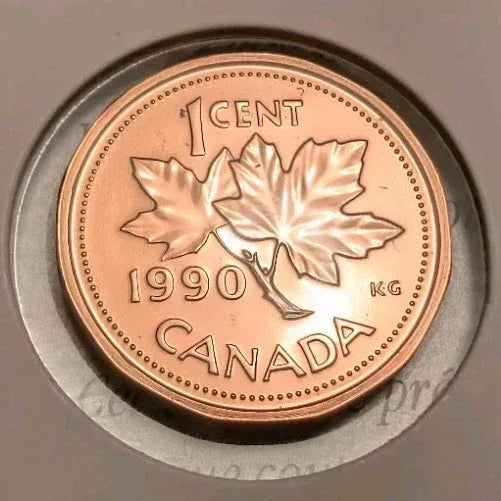 CANADA 1990 - 1 ¢ ONE CENT / BRONZE SPECIMEN UNC ULTRA HEAVY CAMEO PENNY - NumisFind