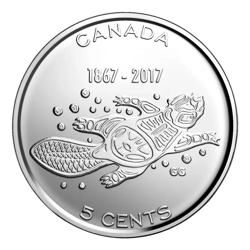 2017 Canada 5 Cent - UNCIRCULATED from Mint Set 0