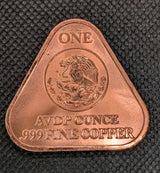 2024 Mexico Libertad Mexican Flag Triangle 1 oz .999 Copper Round Unique Shape1
