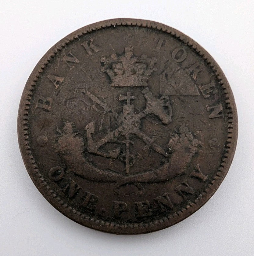 1850 Bank of Upper Canada 1 Penny Token0