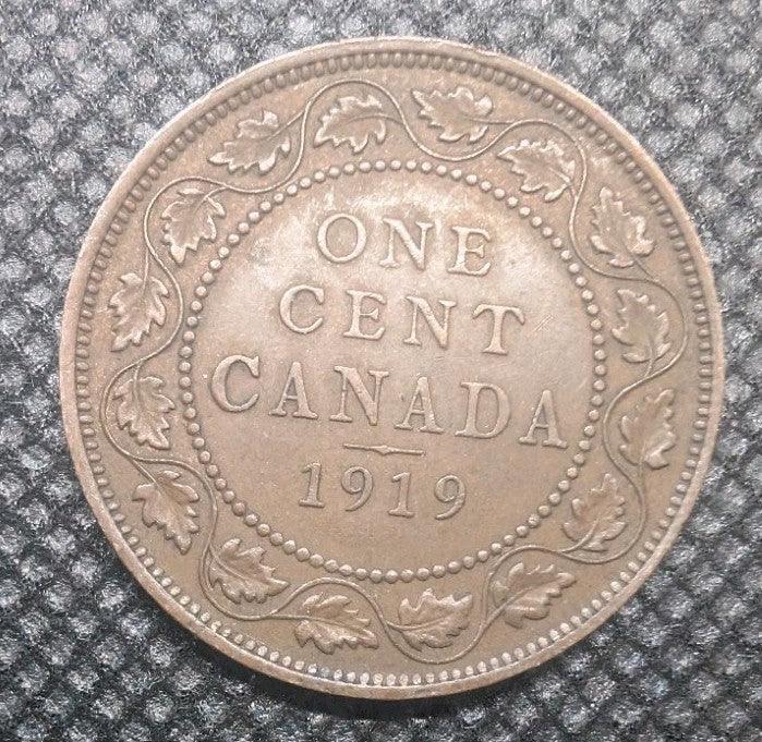 1919 Canada Large One Cent Coin - EF+ - King George V - NumisFind