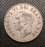 1950 Canada SILVER Half Dollar HALF DESIGN Fifty Cents BETTER Coin 50 Cents 50c1