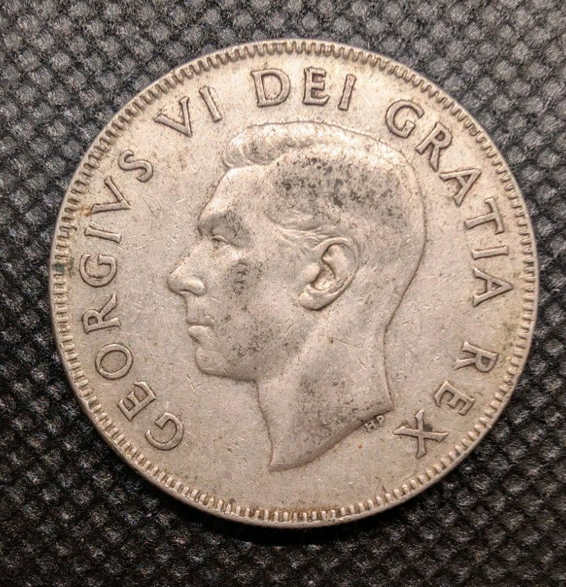 1950 Canada SILVER Half Dollar HALF DESIGN Fifty Cents BETTER Coin 50 Cents 50c1