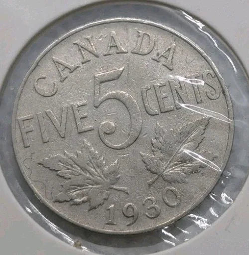 Canada Nickel 5 Cents 1930 - Circulated - Shipping Low Cost - NumisFind