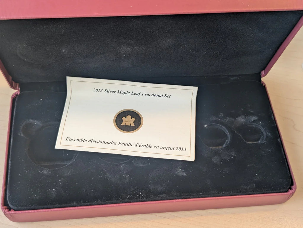 CASE ONLY ! 2013 The Silver Maple Leaf, 25th Anniversary, fractionnal set - NumisFind