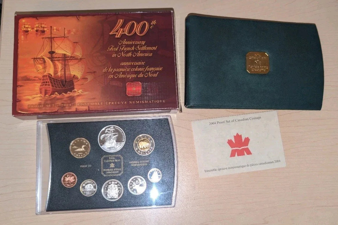 2004 Canada Proof Set of Coins - 400th Anniversary of French Settlement - NumisFind