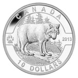 2013 WOLF O Canada Series $10 Pure Silver Matte Proof - Coin only - NumisFind