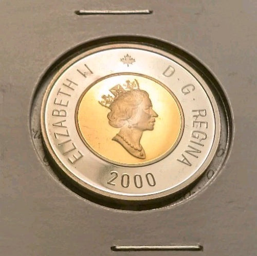 Canada - Polar Bear 2000 Proof Two Dollar Coin, Silver With Gold Plating1