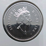 Canada 2000w Prooflike Loonie 25 cent Quarter Coin Winnipeg W Mint Mark 20001