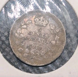 1913 Canada  Silver 5 Cents Silver Coin0