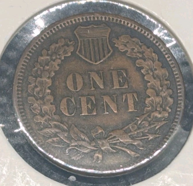 USA 1883 Indian Head penny one Cent coin About Uncirculated - AU1
