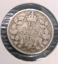 1919 Canada 10 Cents Silver Dime VG8 - George V - 92.5% Silver0