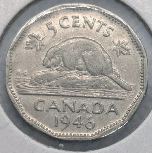 1946 Canada 5 Cent George VI Canadian Nickel Coin Five Cents - NumisFind
