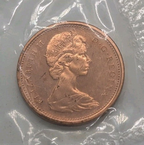 1966 Canada 1 Cent Coin Penny Sealed Uncirculated1
