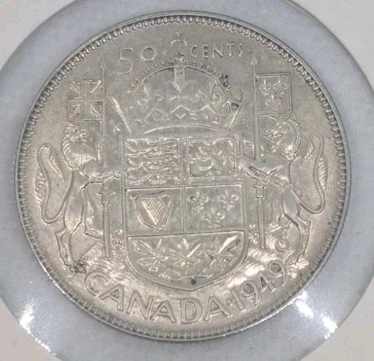 1949 CANADA SILVER 50 CENTS COIN 0.8 Silver coin - NumisFind