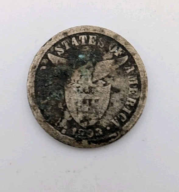 1907 US Administration Philippines 10 CENTAVOS Silver Coin 0.750 Purity0