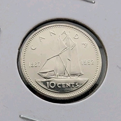 Canada 1867 - 1992 Specimen Ten Cent Piece - Dime0