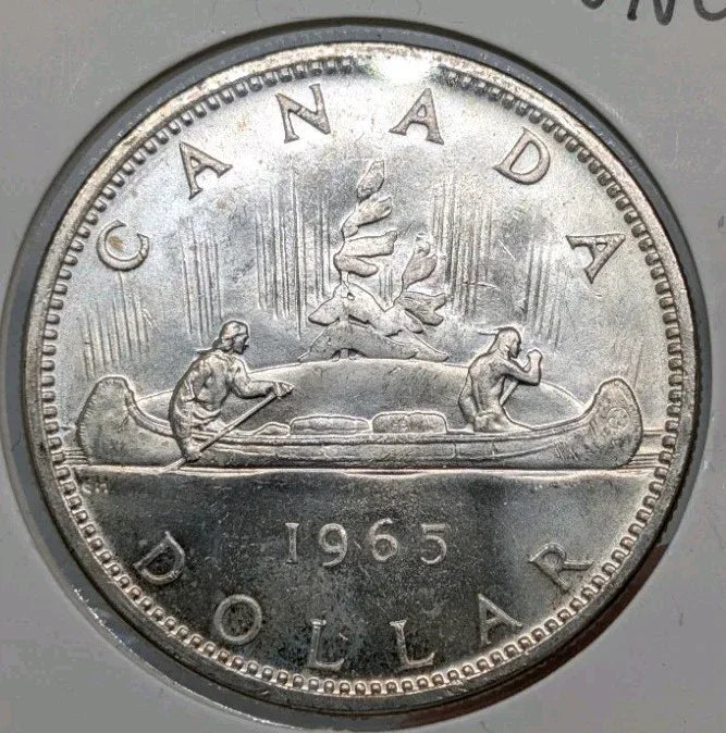 1965 80% Silver Canadian Canada Silver Dollar UNC - NumisFind