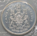 1966 Canadian 50 Cents .800 Silver Half Dollar Queen Elizabeth II BU - NumisFind
