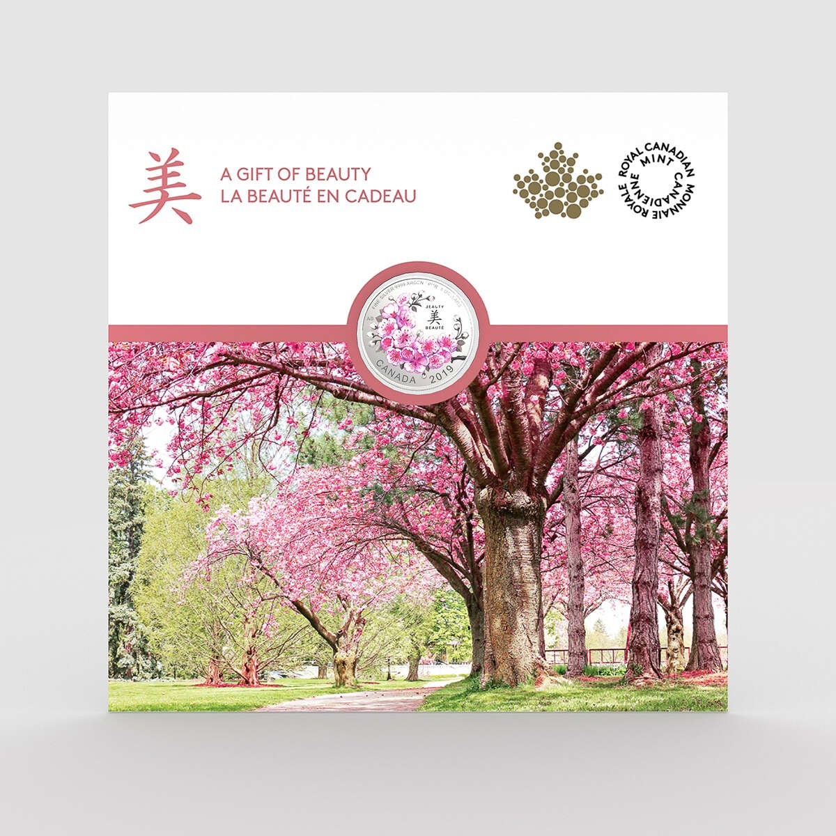 2019 Canada $8 Cherry Blossoms Fine Silver Coin .9999 Proof Color RCM0