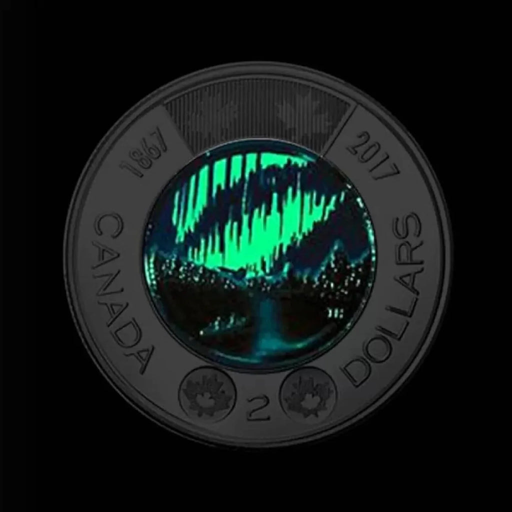 Snow On Tree - 2017 Canada $2 Toonie - Glow-in-the-Dark - Brillant Uncirculated - NumisFind