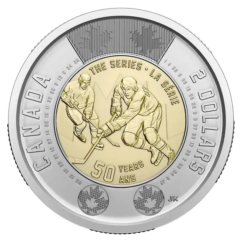 2022 Canada Toonie Summit Hockey 50th anniv $2 non coloured BU from roll - NumisFind