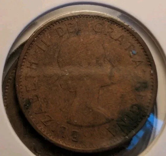 Lot Of 8 Circulated Canada 1 Cent Pre 1960 (G-VG Grade) - NumisFind