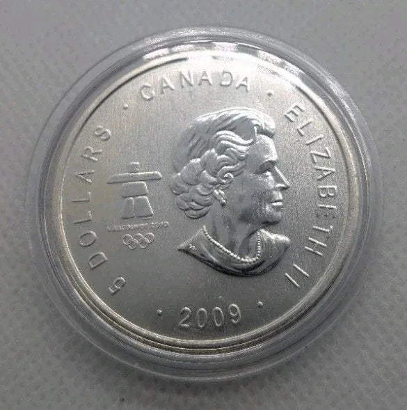 Canada $5 2009 Silver Maple Leaf 1oz 2010 Vancouver WIinter Olympic Special - NumisFind