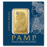 Mini Pamp Suisse Lady Fortuna 1g Gold Bar .9999 Fine - Sealed Assay PAMP0