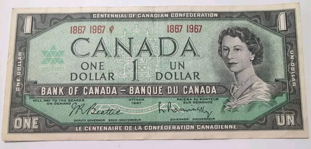 1967 Canadian Confederation Centennial 18671967 $1 Bill - NumisFind