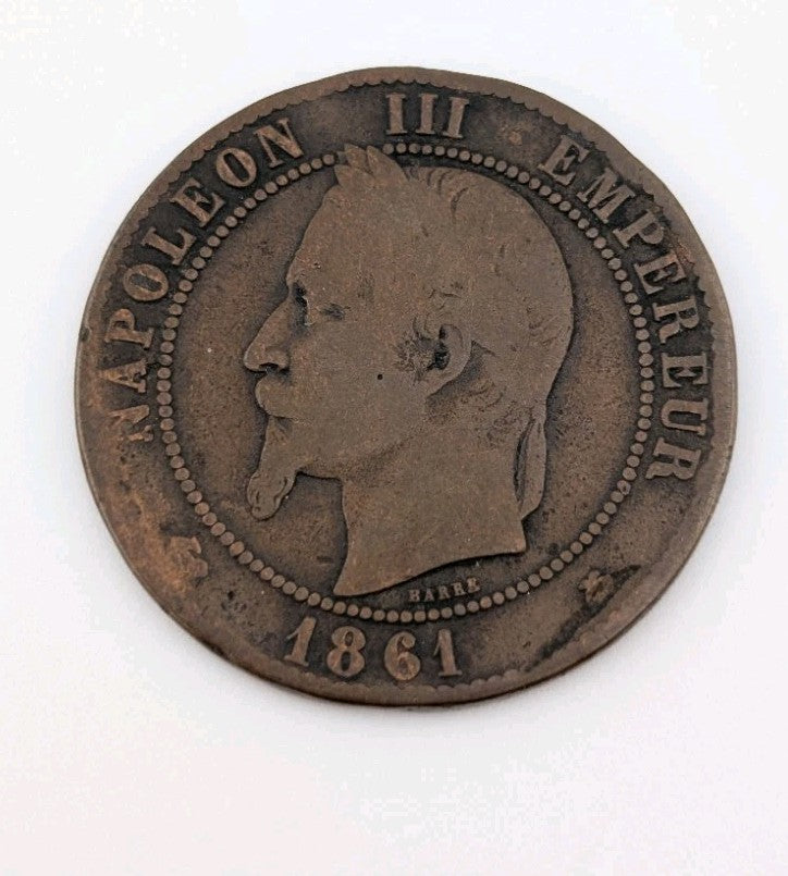 1861 FRANCE PIÈCE DE 10 CENTIMES COIN - CIRCULATED0