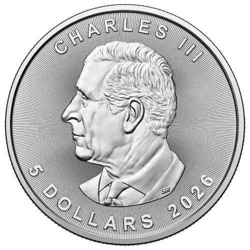 Royal Canadian Mint 1oz Pure Silver .9999 Maple Leaf 2026 5$ Coin Bullion1