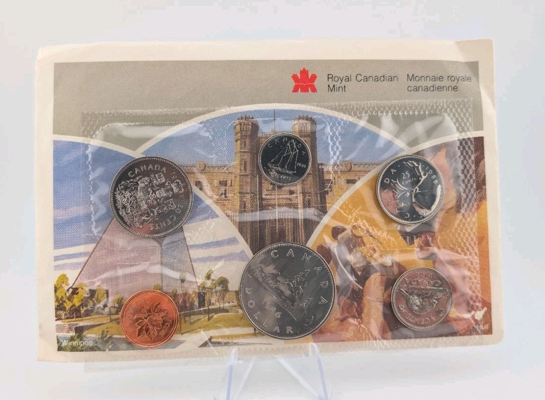 1986 Canada Prooflike 6 Coin Original Set with Certificate0