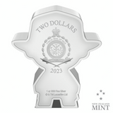 2023 Niue S$2 1oz 0.999 Silver Coin. Chibi Indiana Jones With COA 1 Of Only 18002