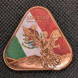 2024 Mexico Libertad Mexican Flag Triangle 1 oz .999 Copper Round Unique Shape0