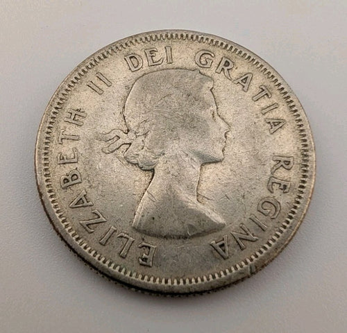 Canada 1960 25 Cents 25c Canadian Caribou Quarter Coin - 80% Silver - ASW .150oz1