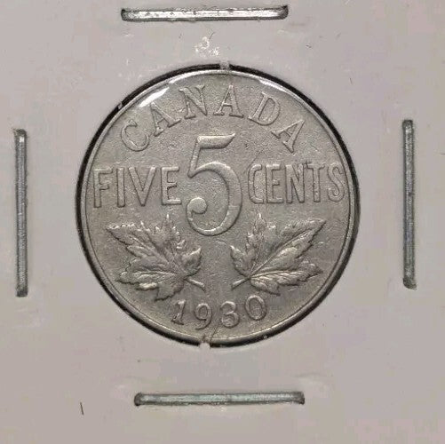 MINT ERROR DIE CRACK - Lot Of 2 Five Cents - Canada - 1930 And 19311