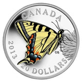 2013 Butterflies of Canada, Canadian Tiger Swallowtail, $20, 0.9999 Silver Coin0