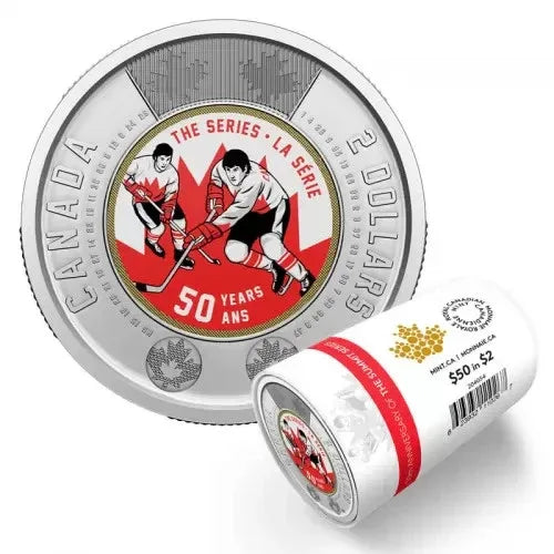 2022 Summit Hockey Serie Toonie $2 Color Canada Special Wrap RCM Roll - 25 coins - NumisFind