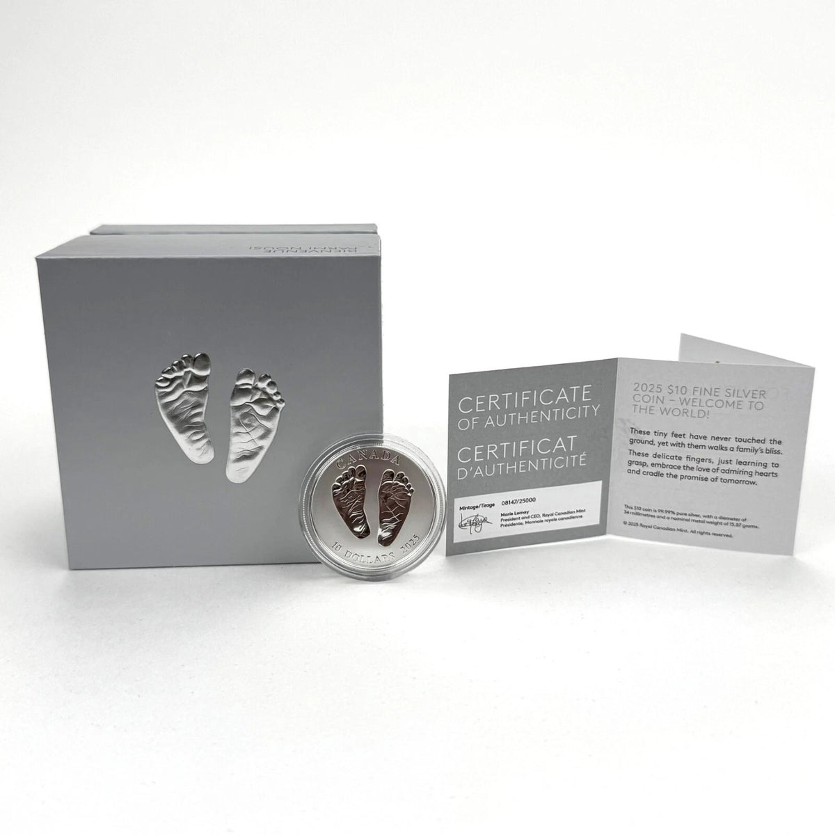 RCM Silver Coin - Canada 2025 Welcome to the World Baby Feet .9999 Pure Silver2