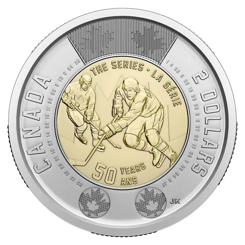 2022 Canada Toonie Summit Hockey 50th anniv $2 coloured and non coloured BU2