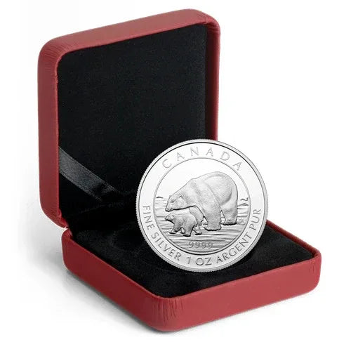 2015 Fine Silver 1oz Proof $5 Polar Bear And Cub - NumisFind