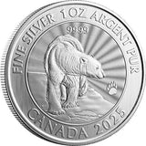 2025 $5 The Majestic Polar Bear: 1 oz. 99.99% Pure Silver Coin - NumisFind