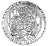 2015 Canada: $20 Grizzly Bear Coin: Togetherness - 1 oz, .9999 Silver - NumisFind