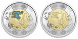 2021 Canada Insulin discovery non-coloured and coloured $2 toonie from mint roll - NumisFind